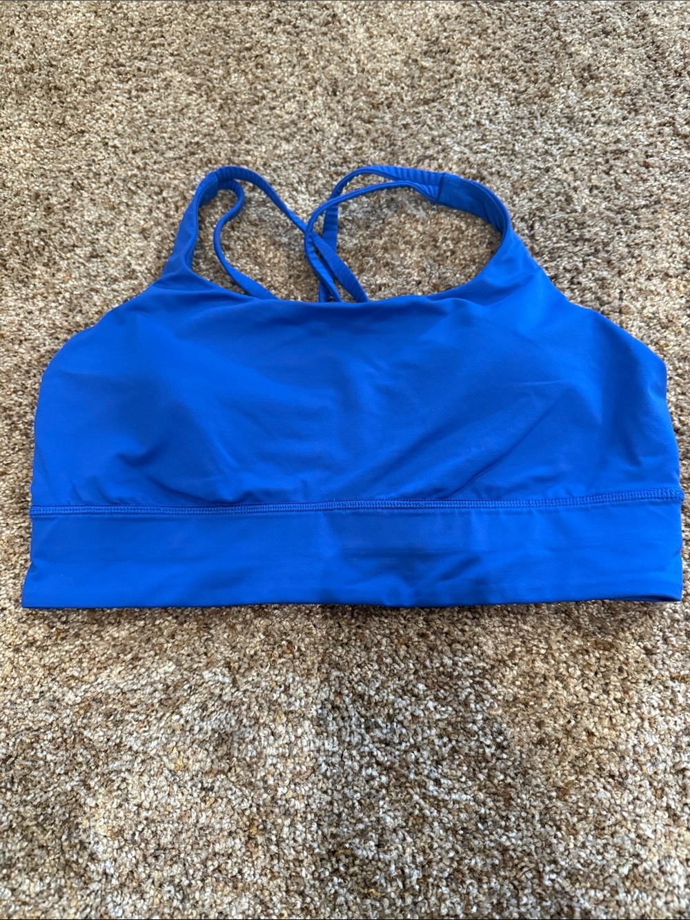 lululemon athletica Royal Blur sport bra with Cross Straps